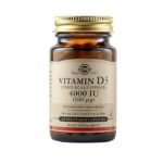 Solgar Vitamin D3 4000IU 100μg, Συμπλήρωμα Διατροφής Βιταμίνης D3 - 60 Φυτικές Κάψουλες