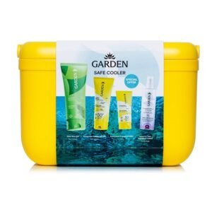 Garden SAFE COOLER Set, Gel Πρόσωπο & Σώμα - 75ml & Αντηλιακό Γαλάκτωμα Πρόσωπο & Σώμα SPF50 - 75ml & Αντηλιακή Κρέμα Προσώπου SPF50+ - 25ml & Εντομοαπωθητικό Γαλάκτωμα Icaridin 20% - 100ml & Ψυγειάκι Παραλίας (1Σετ)