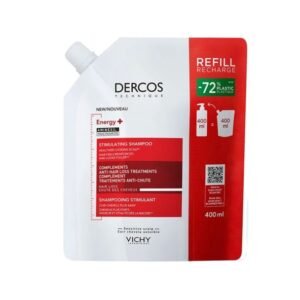 Vichy Dercos Energy+ Refill, Δυναμωτικό Σαμπουάν κατά της Τριχόπτωσης με Aminexil και Νιασιναμίδη Ανταλλακτικό - 400ml