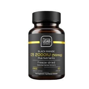 Pharmlalead Black Range D3 2000IU (50mcg) Plus Nutrients, Συμπλήρωμα Διατροφής Για Την Φυσιολογική Κατάσταση Των Οστών Των Δοντιών & Την Καλή Λειτουργία Του Ανοσοποιητικού - 60 κάψουλες